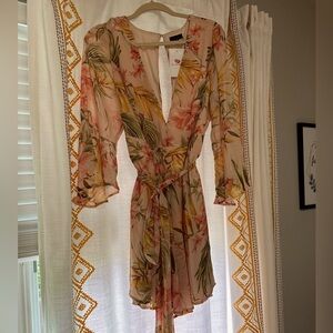 Floral shorts, romper